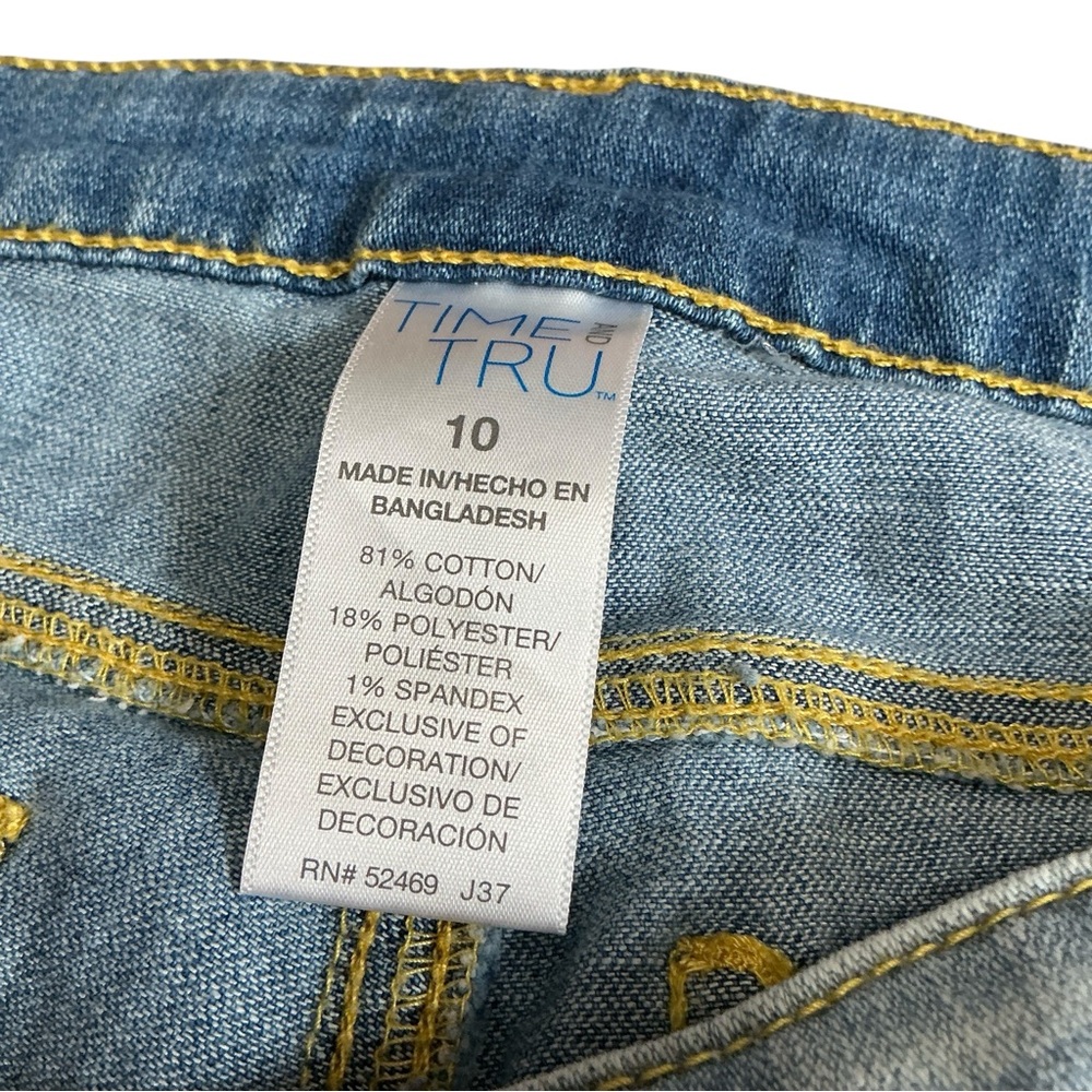 Time and Tru Light Blue Embroidered Boyfriend Jeans - Picture 6 of 8